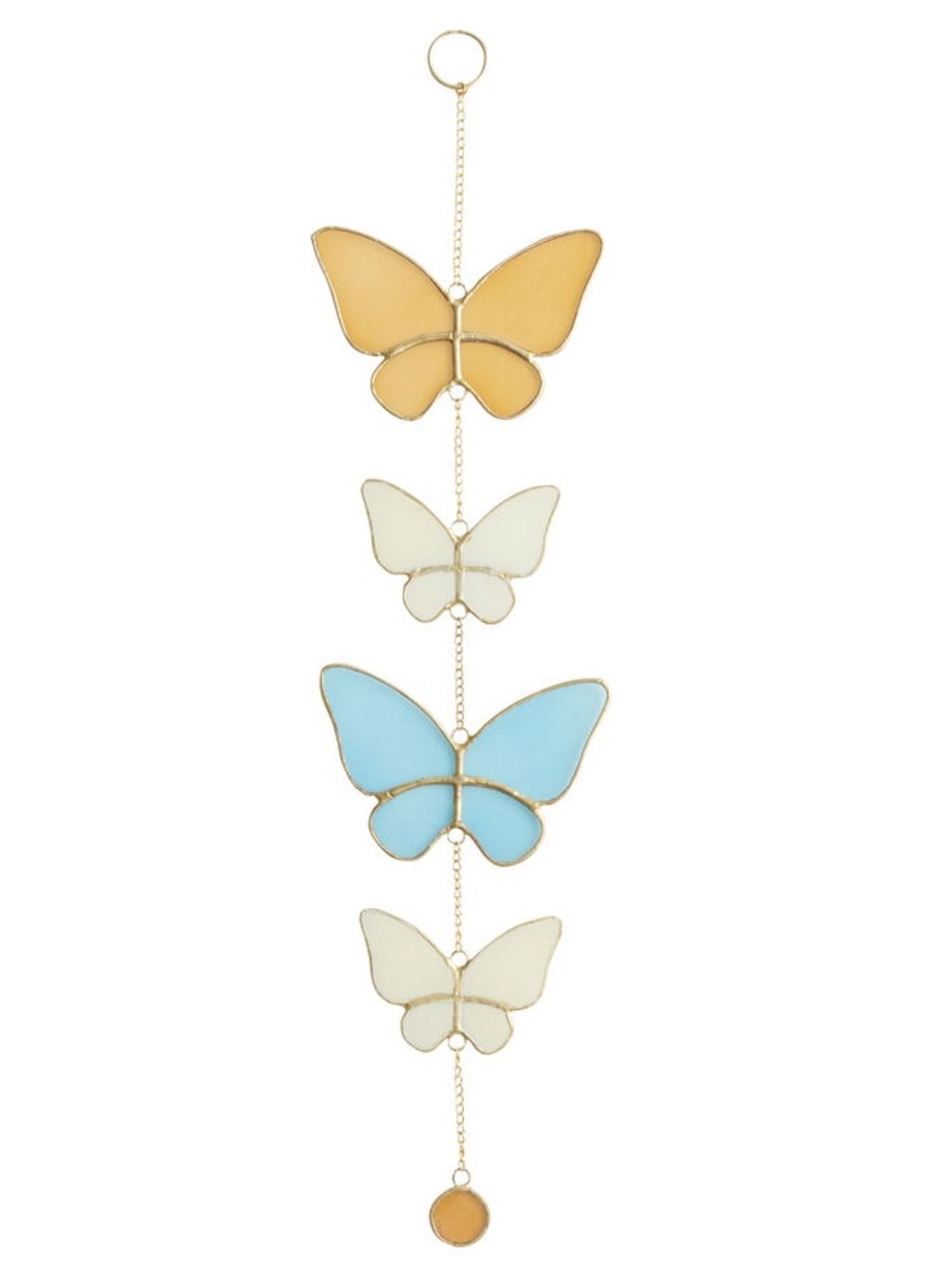 World Market Glass Butterfly Suncatcher Hanging Decor